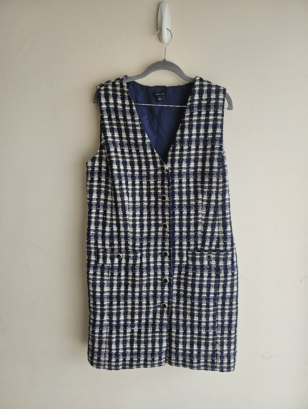 Ann Taylor Tweed Button Shift Dress - Picture 2 of 8